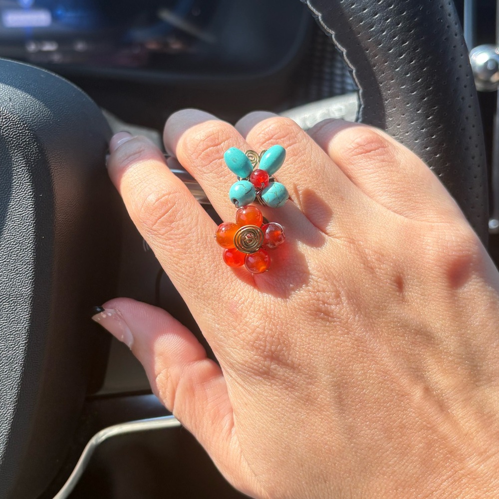 Colorful Floral Statement Ring